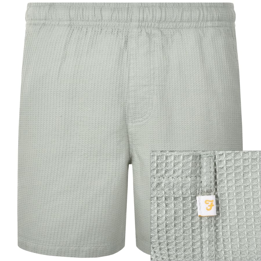 Farah Redwald Waffle Shorts Green | Mainline Menswear United